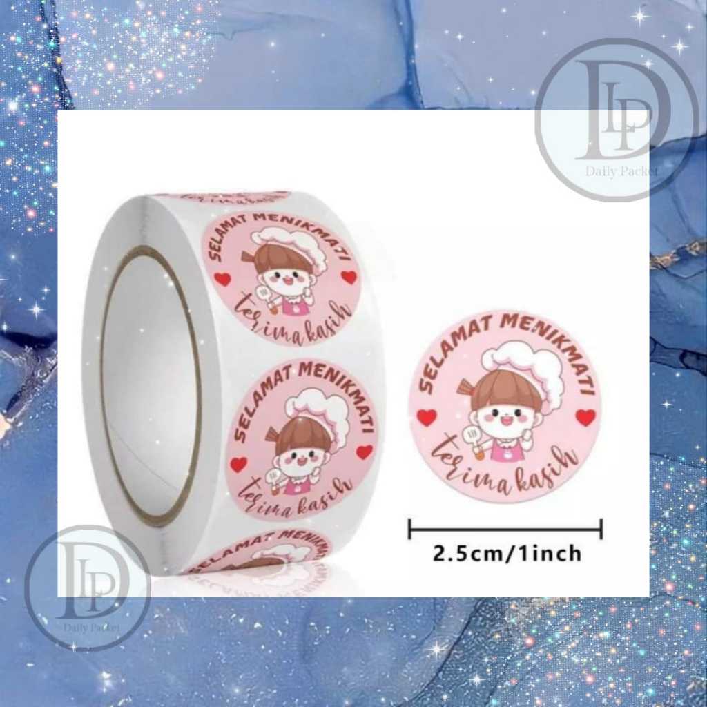 

PREMIUM IMPORT - 1 Roll (500 PCS) Sticker Label Makanan Tulisan Thank You For Your Order I Stiker Packing I Stiker Terimakasih