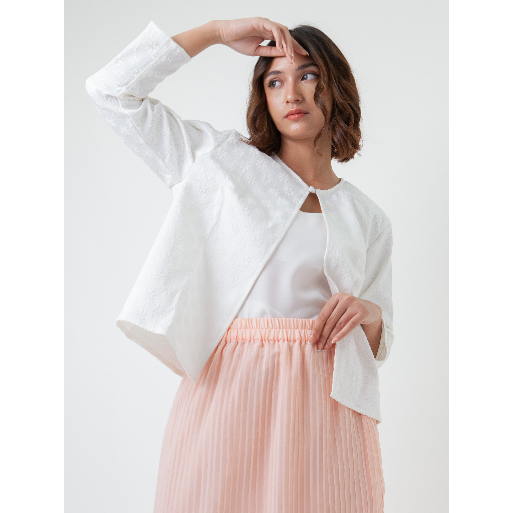 PRELOVED - IVORY WHITE CARDIGAN