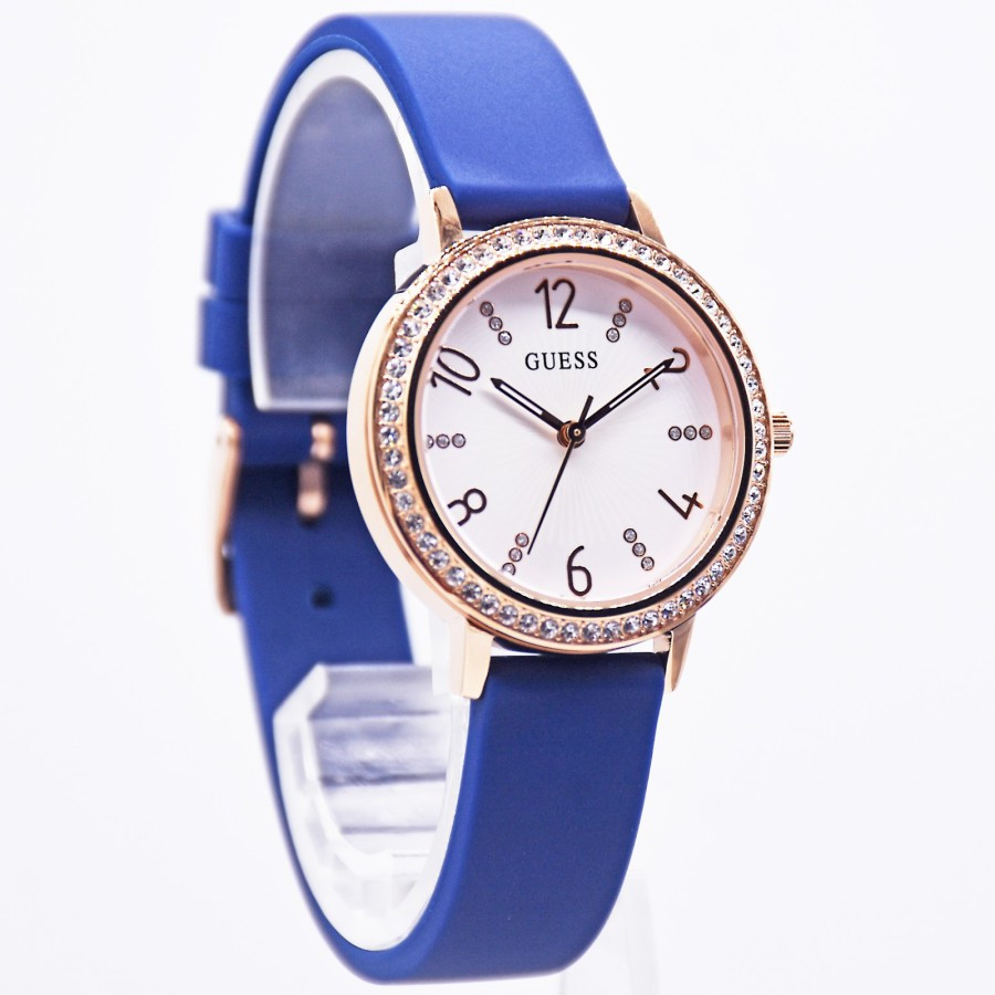 promo 100% asli Guess Tri Luxe GW0591L1 Jam Tangan Wanita White Sunray Dial Original