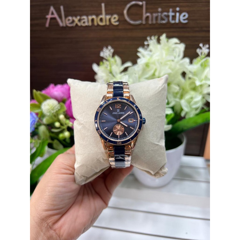 Jonas Jasmin Rantai Rosegold Navy Seri 2218