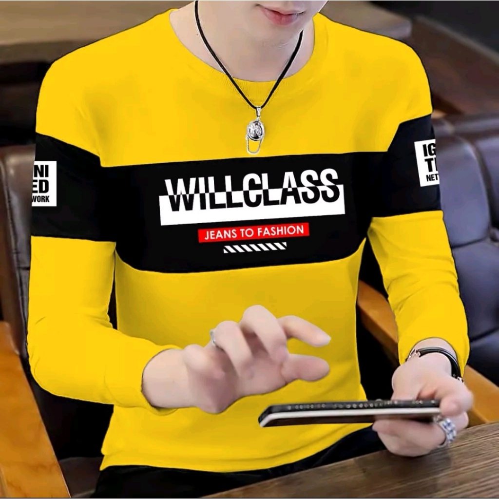 Bisa COD Sweter Keren Promo Sale Kaos Pria Terbaru Willclass Baju Unisex Cowok Kekinian Crewneck Pria Distro Kaos Pria Lengan Panjang Sweter Cowok Terlaris Kaos Oblong Murah Sweater Pria Remaja Dewasa