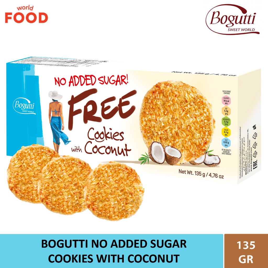

BOGUTTI FREE NO ADDED SUGAR COOKIES WITH COCONUT 135GR