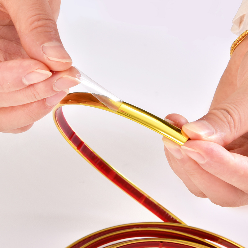 List Emas Gold Silver Hitam Dekorasi Aksesoris Dinding 3D Sticker Pinggir Wallpaper Bingkai Furnitur