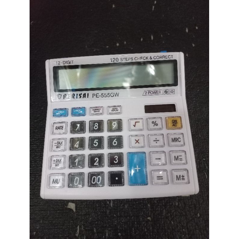 

KALKULATOR PERISAI PE-555 (12 digit check correct ,pelindung tombol )