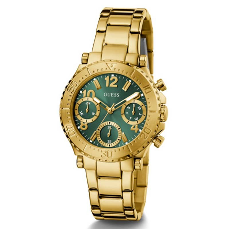 Terbaru 100% asli Guess GW0465L5 Original Garansi Resmi -gold plat hijau
