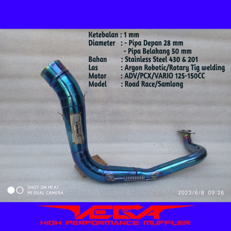 leher knalpot racing beat old/fi street 2020 header knalpot racing VARIO110 LED/VARIO 125 LED leher 