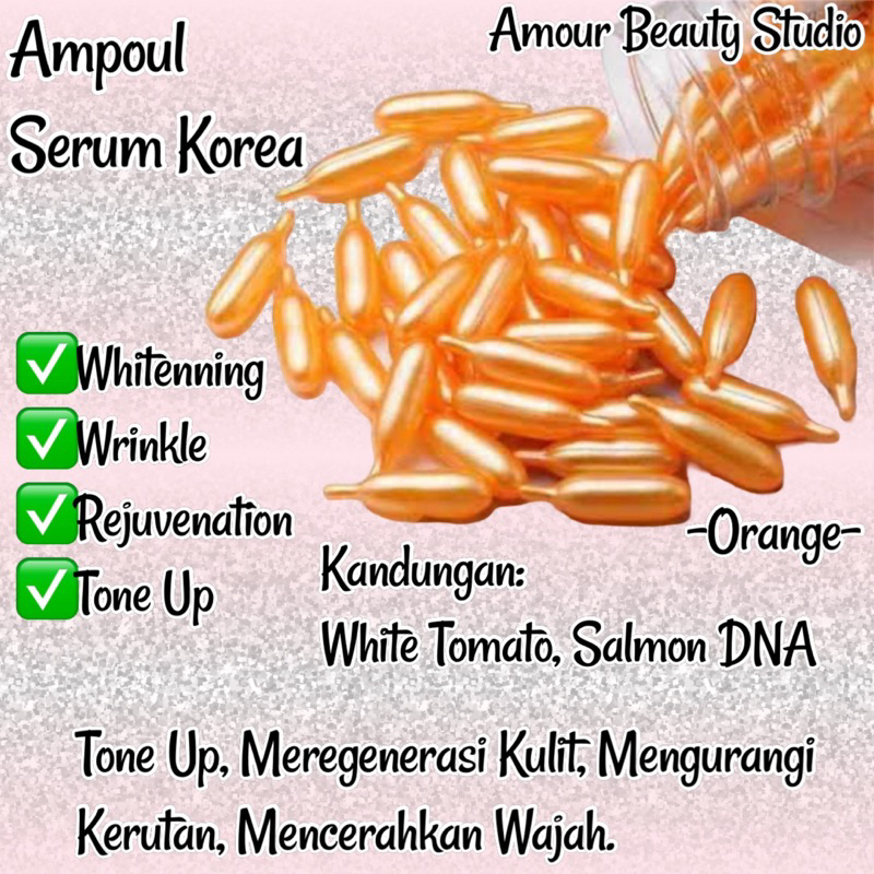 Amour Beauty Studio Ampoule Serum Korea Orange Salmon DNA White Tomato