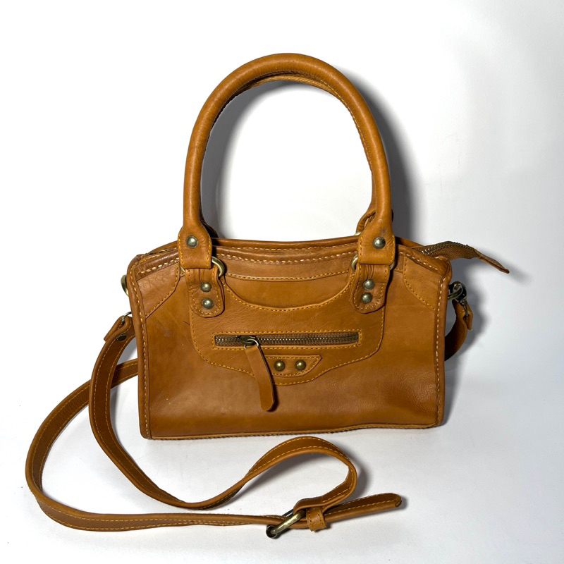 Brillna Leather- Baleciaga Bag