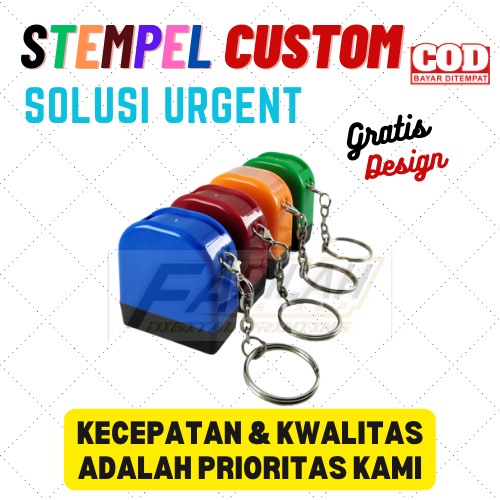 

Stempel Custom / Gantungan kunci 1x3 cm / otomatis tinta