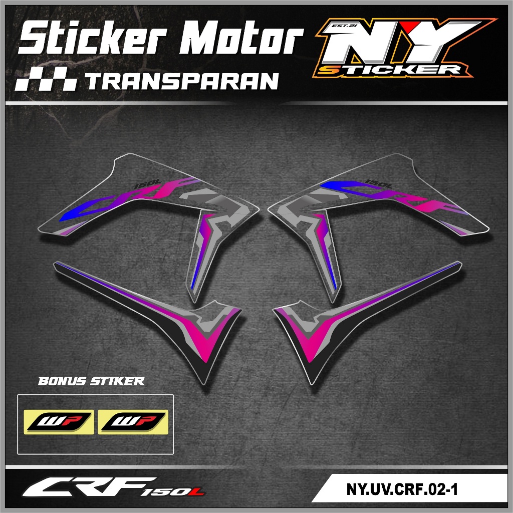 Striping CRF 150L ORI List Stiker Variasi CRF CRF 150L Pola Minimalis 002