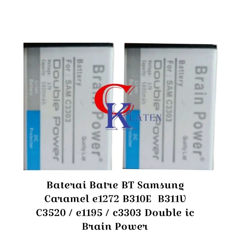 Baterai Batre BT Samsung Cam  B310E  B311V C3520 / e1195 / c3303 Double ic Brain Power