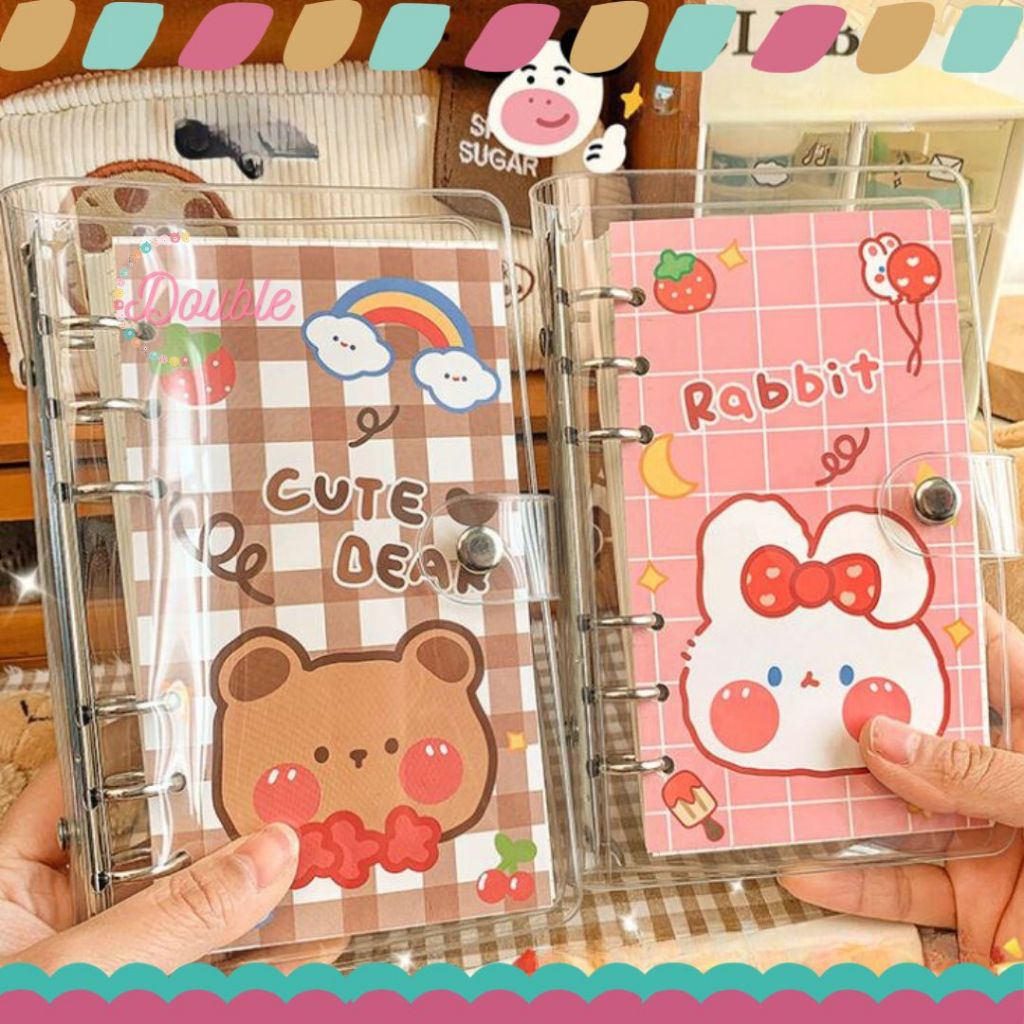 

Banyak Motif Buku Binder Diary Notebook Cover Transparan A6 100 Lembar Murah Lucu