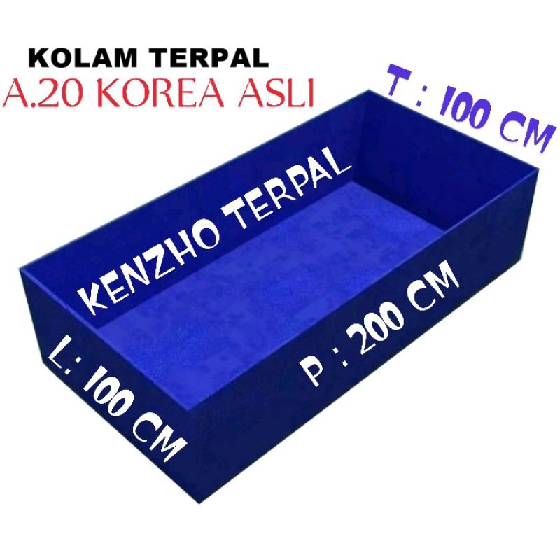 kolam terpal ikan A20 korea 2x1x1/1x2x1/200x100x100(COD)