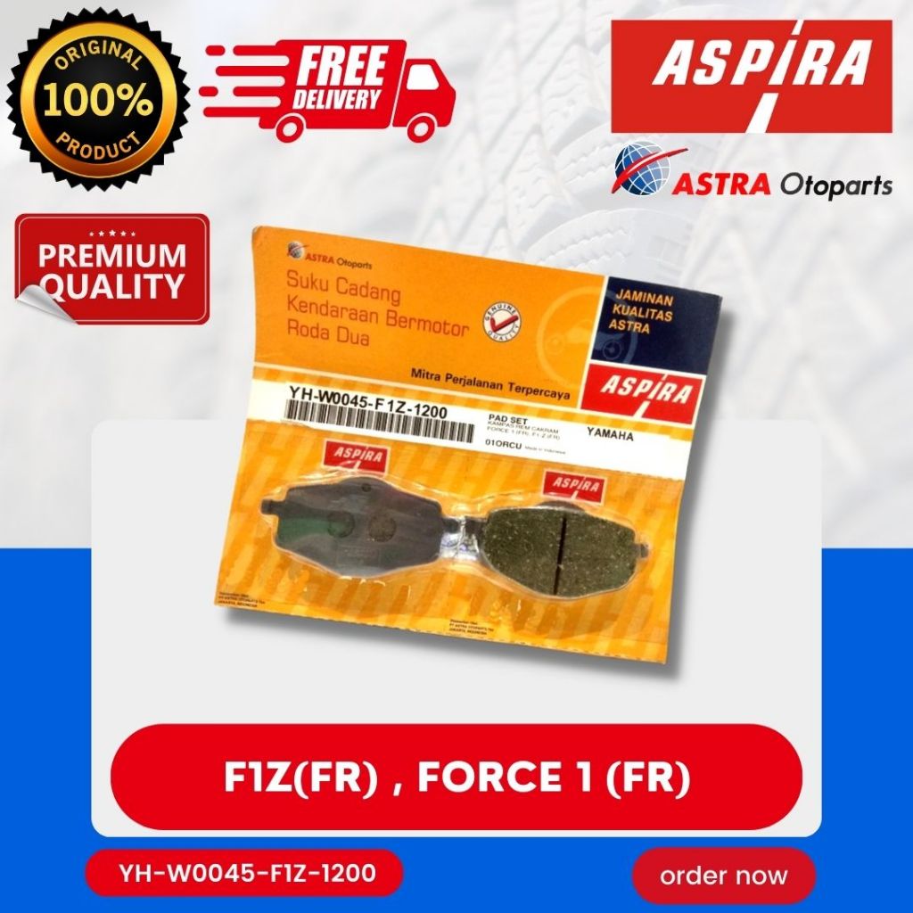 [READY COD] DISCPAD ASPIRA  / DISPED KAMPAS REM DEPAN CAKRAM FIZR / FIZ-R / F1ZR / FORCE 1 / FORCE O