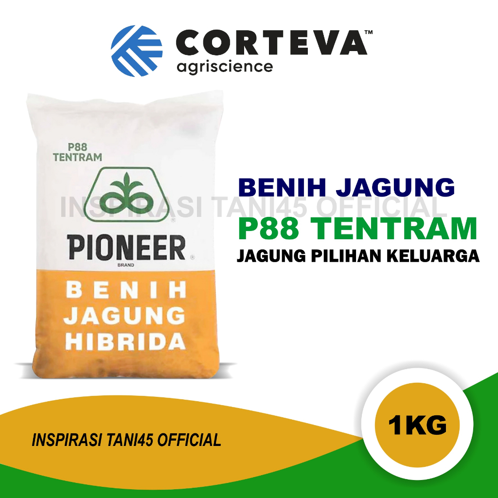 Benih jagung P88 tentram 1kg/Benih jagung pionner P88 tetra 1kg/Bibit jagung P88 Tentram 1kg