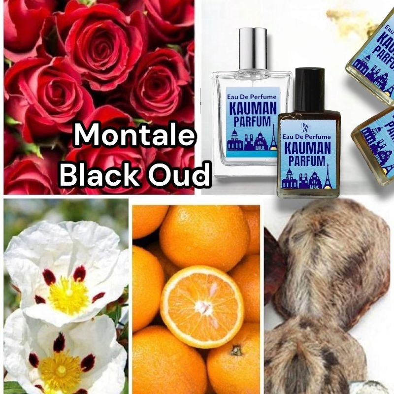 Parfum Montale BLACK OUD Parfum Unisex Wangi Woody Oud Rose Vanilla