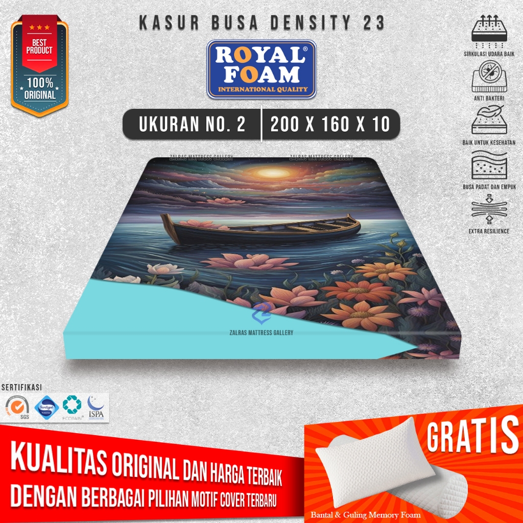 [ 200x160x10 ] Kasur Busa No. 2 Original Royal Foam Density 23