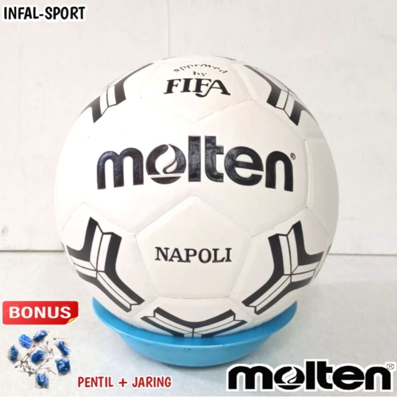 HARGA DISKON [ BOLA SEPAK KAKI MOLTEN ] SIZE 5 BAHAN PVC