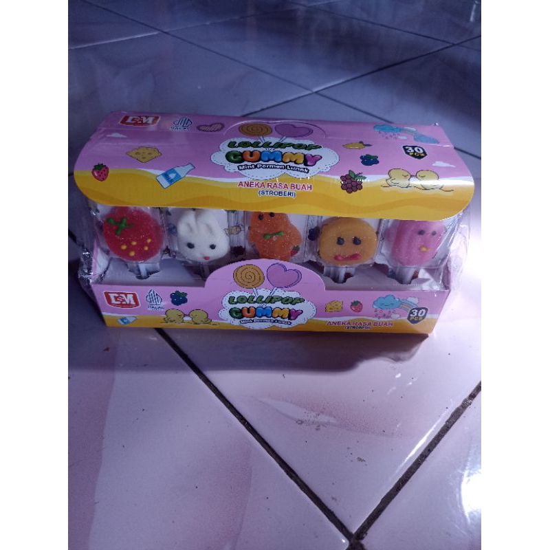 

Lollipop Gummy Mint Permen Lunak Aneka Rasa isi 30pcs