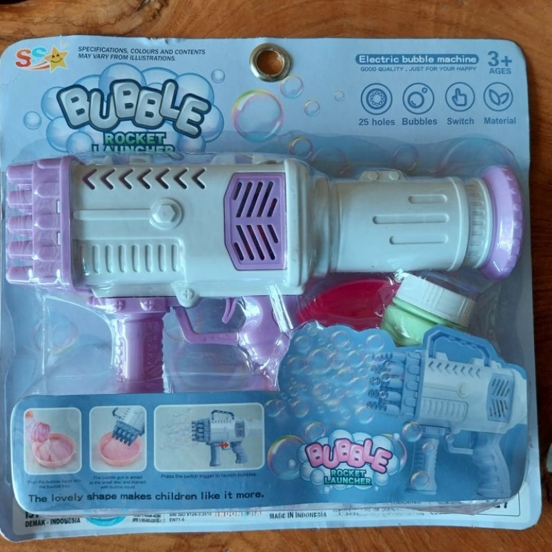 Mainan gelembung Bazoka 25hole gelembung sabun elektrik