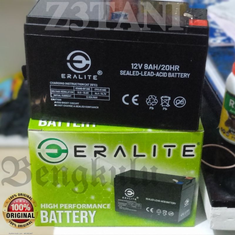 Battery ERALITE 8AH Aki Kering 12 Volt Multiguna ORIGINAL Sprayer Elektrik
