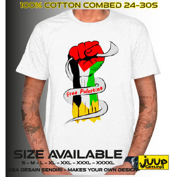 KAOS BAJU TSHIRT PAKAIAN PRIA PALESTINE BEST QUALITY