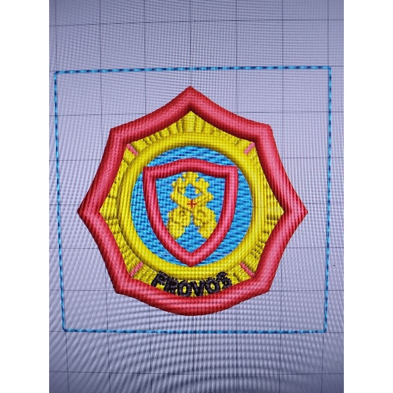 BORDIRDEWE - Bordir timbul Roda  Saku Provos Polri