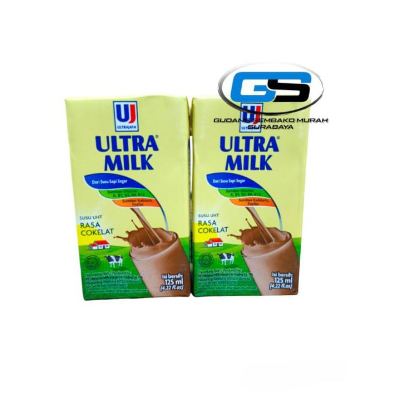 

Susu ultra milk cokelat, strawberry 125ml