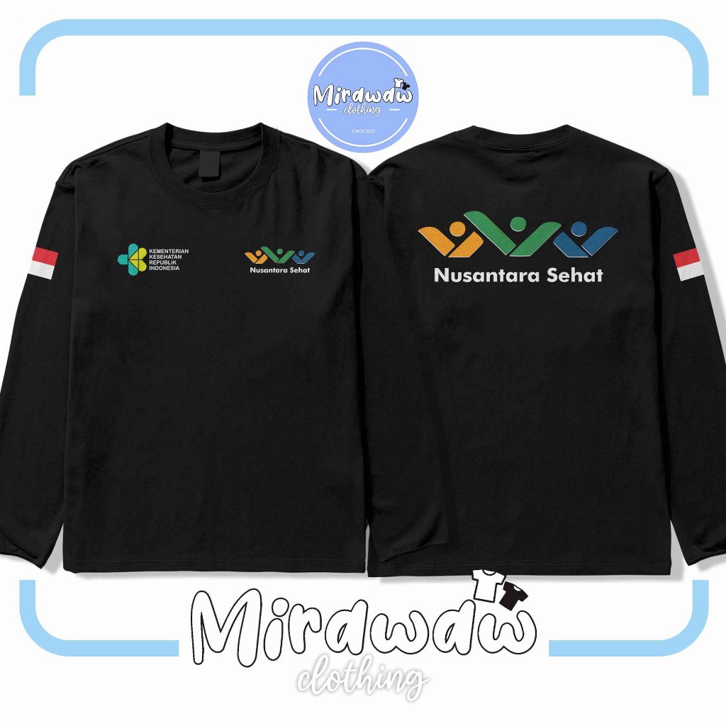 Kaos Baju Nusantara Sehat KKRI Logo Lengan Panjang Kaos Distro