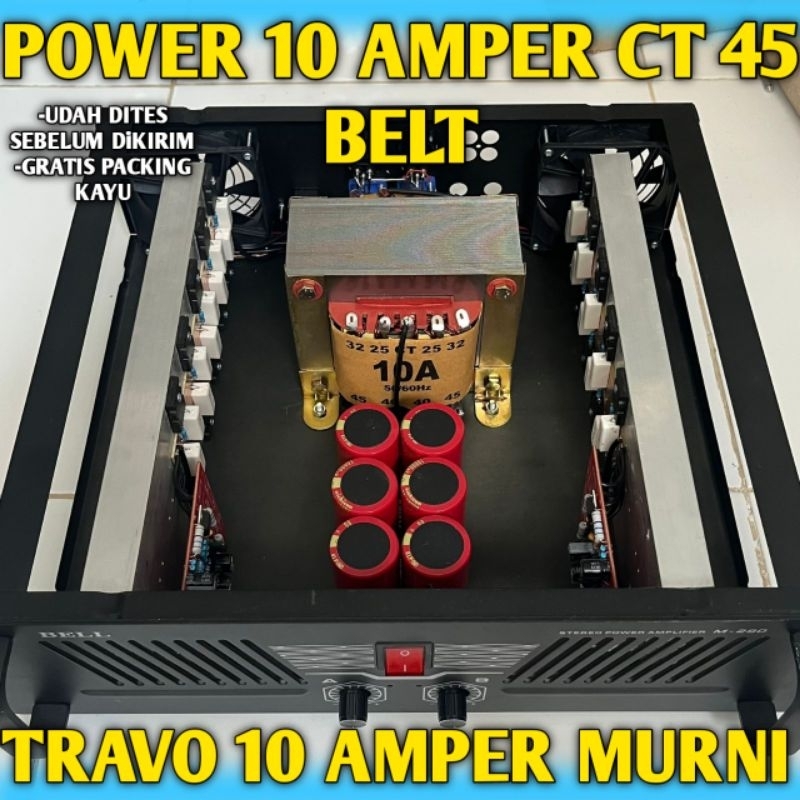 POWER RAKITAN 10 AMPER CT 45 TRAVO BELT 10 amper besar 5set permono