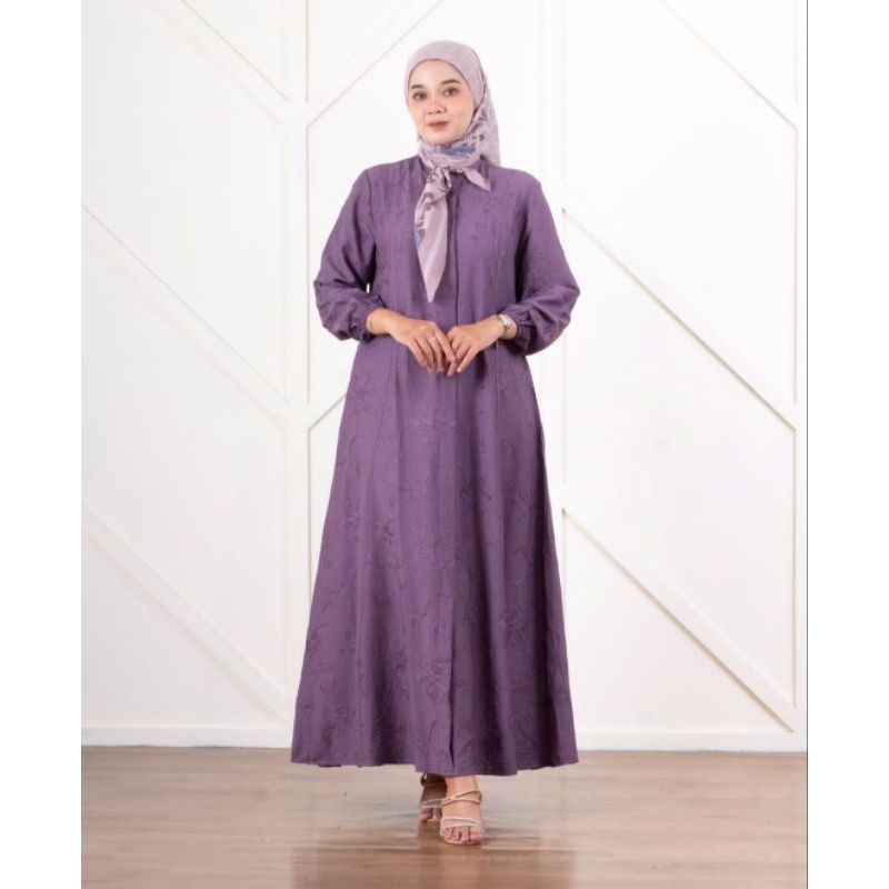 (PRELOVED) Gamis Agnes by Mayang Collection, warna UNGU