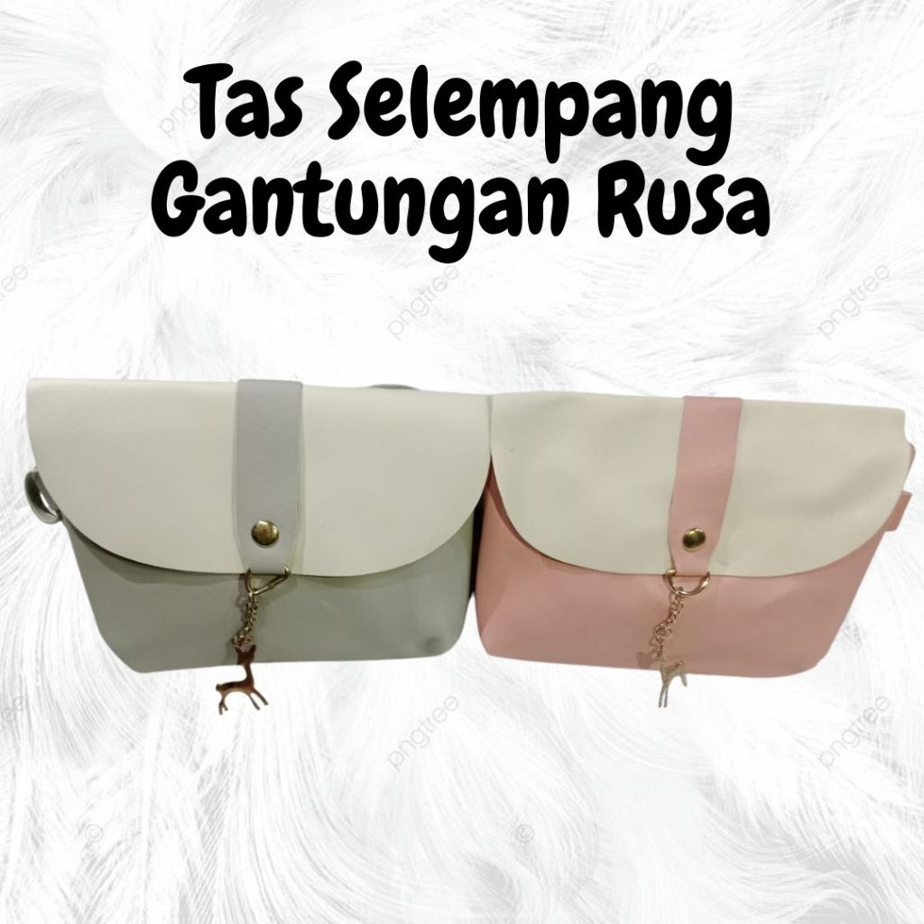 Tas Selempang Wanita / Tas Wanita Gantungan Rusa / Sling Bag Gantungan Rusa / Tas Bahu Wanita