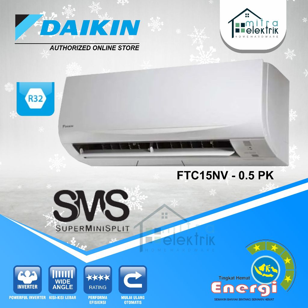 AC Daikin 1/2 PK Thailand FTC15NV