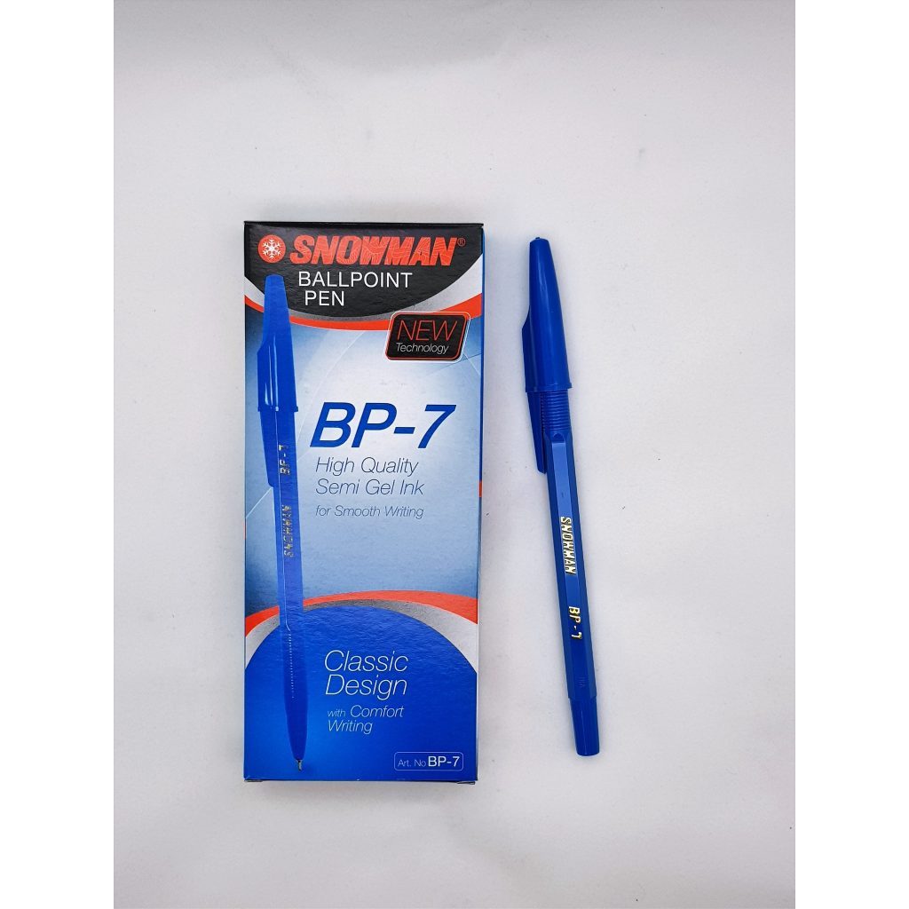 PULPEN / BALLPOINT / PEN SNOWMAN 0.7mm BP 7 Warna Biru