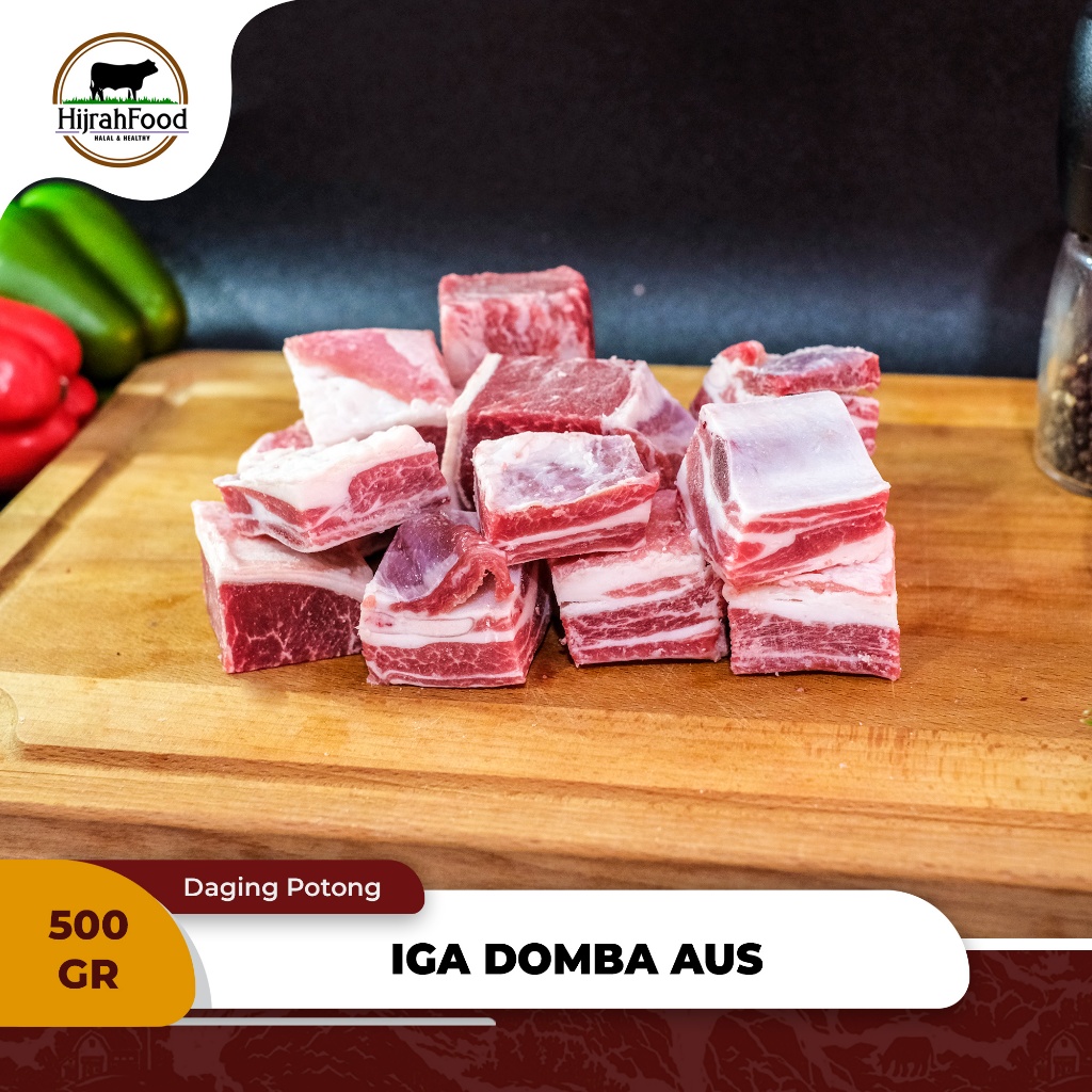 

Hijrahfood Daging Iga Domba Potong Mutton Ribs AUS 500gr