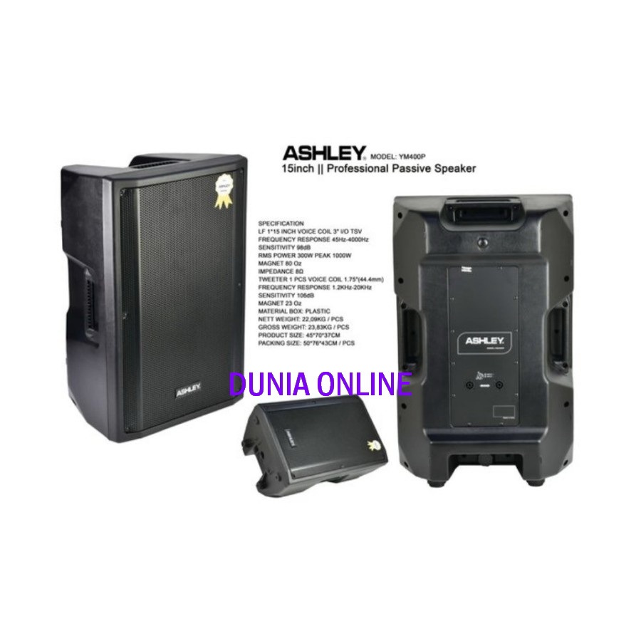 SPEAKER PASIF ASHLEY YM400P 15 INCH ORIGINAL ASHLEY YM 400P