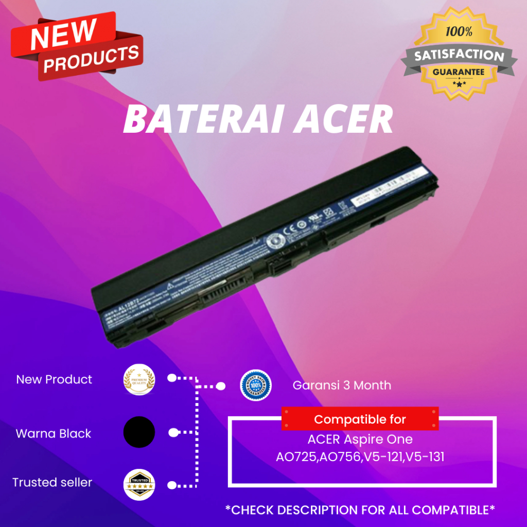 Baterai ACER Aspire One AO725,AO756,V5-121,V5-131