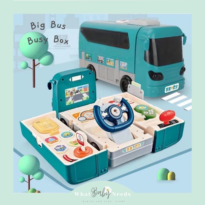 Mainan Edukasi Anak Setir Mobil Bus Transformer Toy TRANSFORMER SCHOOL BUS SETIR PARKING LOT STEERIN