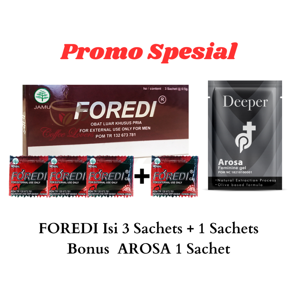 (Bundling) Foredi Gel Original | Gel Penambah Durasi dan Stamina | Foredi Arosa | Gel Oles Herbal Pr