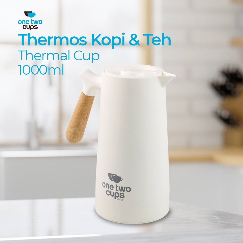 One Two Cups Termos Air Teko Pitcher Kopi Teh Termos Pinguin 1 Liter | Teko Penguin Air Panas 1L | T