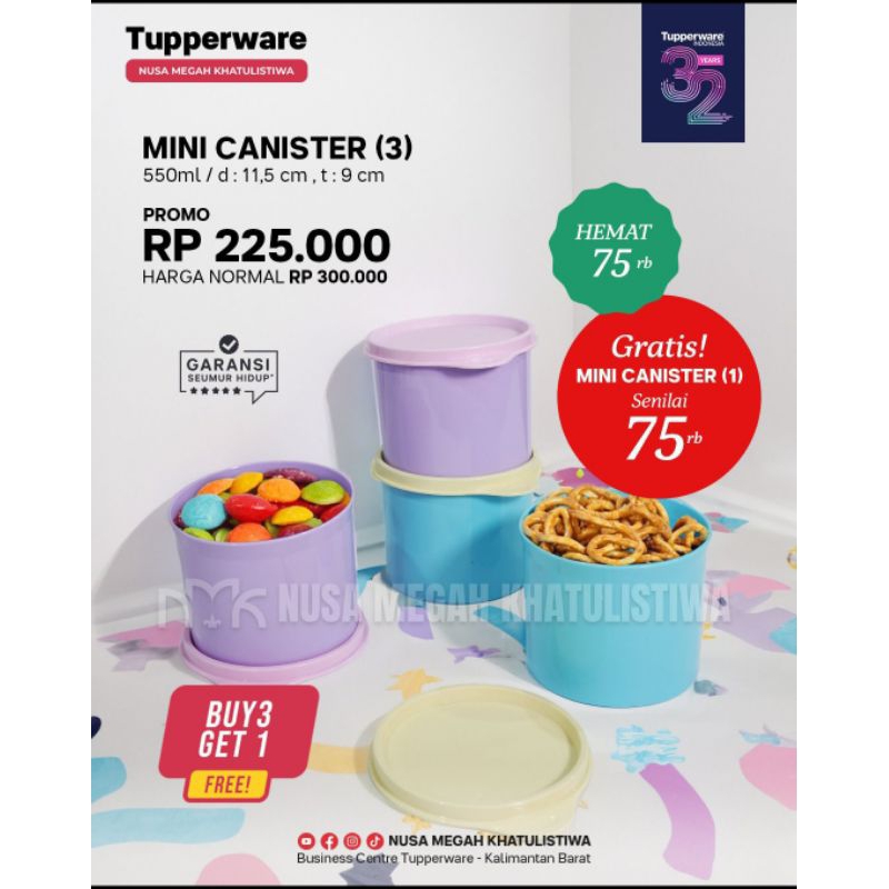 MINI CANISTER(1PCS)/TOPLES TUPPERWARE/TOPLES/TOPLES MINI