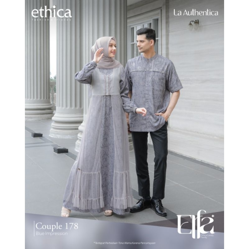 Ethica Sarimbit Keluarga Busana Muslim Couple 178 Blue impression