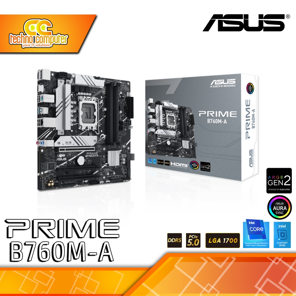 MOTHERBOARD ASUS PRIME B760M-A - mATX, LGA1700, B760, DDR5