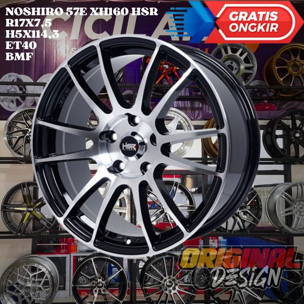Velg Mobil Ring 17 HSR NOSHIRO R17 Untuk Xpander , Rush , HRV , Accord