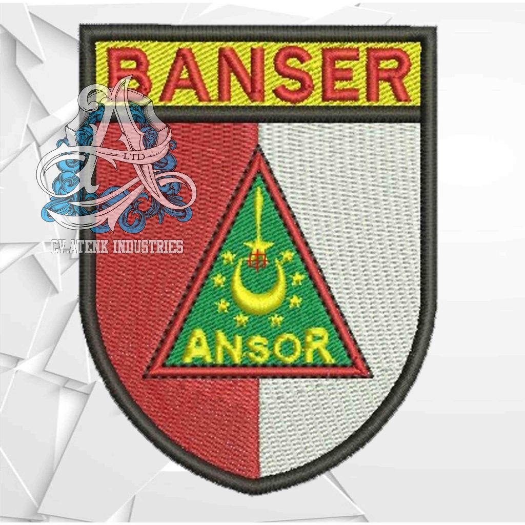 bed bordir timbul LOGO BANSER ANSOR
