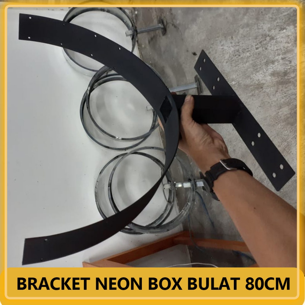 Bracket Premium Neon Box Bulat 80cm