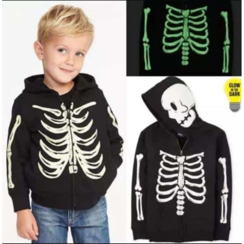 jaket sherpa anak place glow in the dark