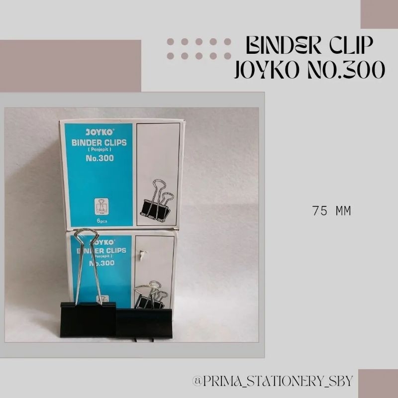 

Binder Clip/Penjepit Kertas Joyko No. 300