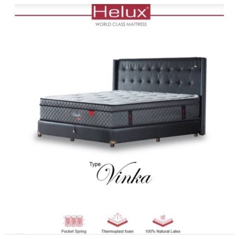 Springbed Latex Helux Pocket Spring Tipe Vinka
