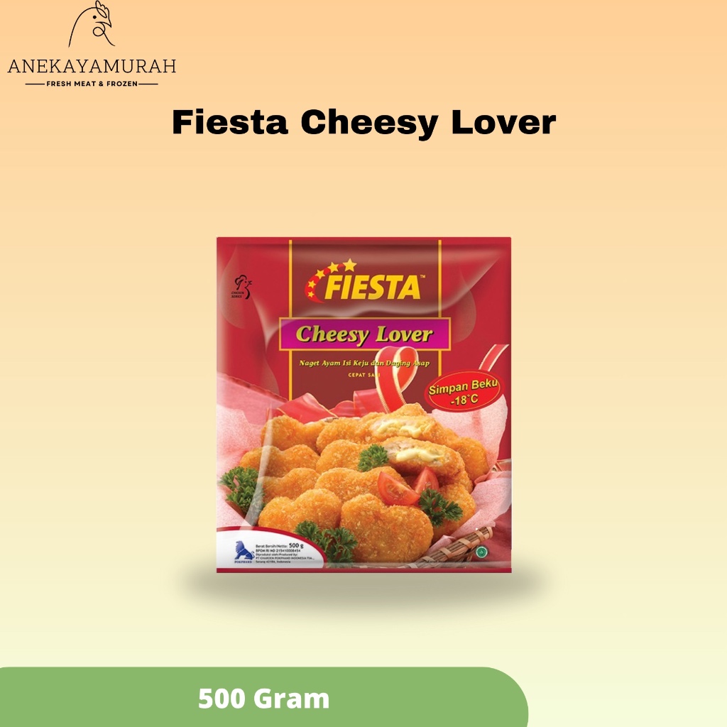 

Fiesta Cheesy Lover / Naget Ayam isi Keju dan Daging Asap 500gr